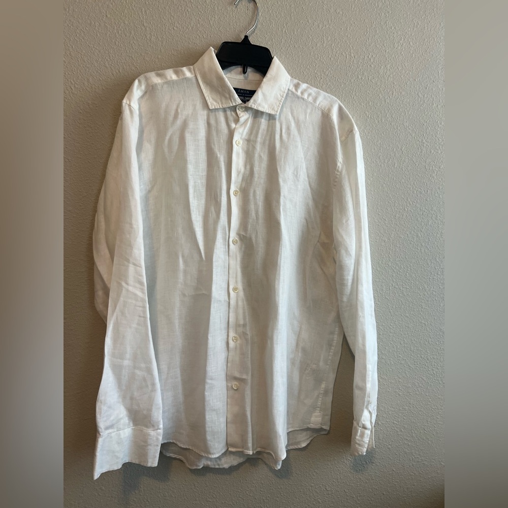 XXL Mens button down linen dress shirt